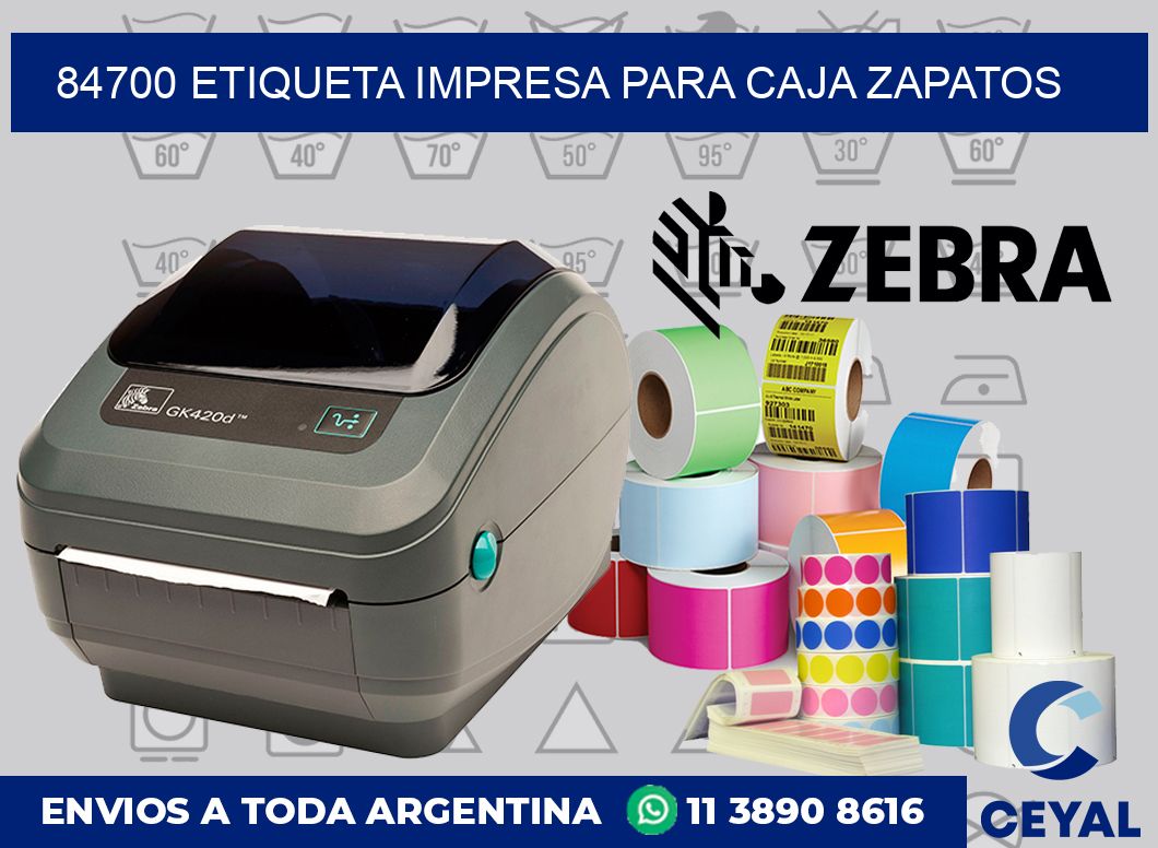 84700 ETIQUETA IMPRESA PARA CAJA ZAPATOS