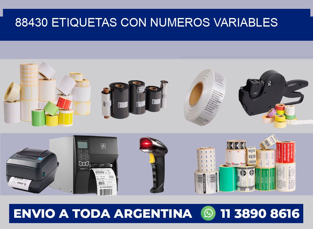 88430 ETIQUETAS CON NUMEROS VARIABLES