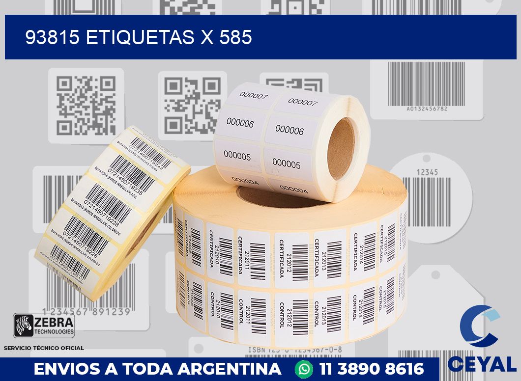 93815 Etiquetas x 585