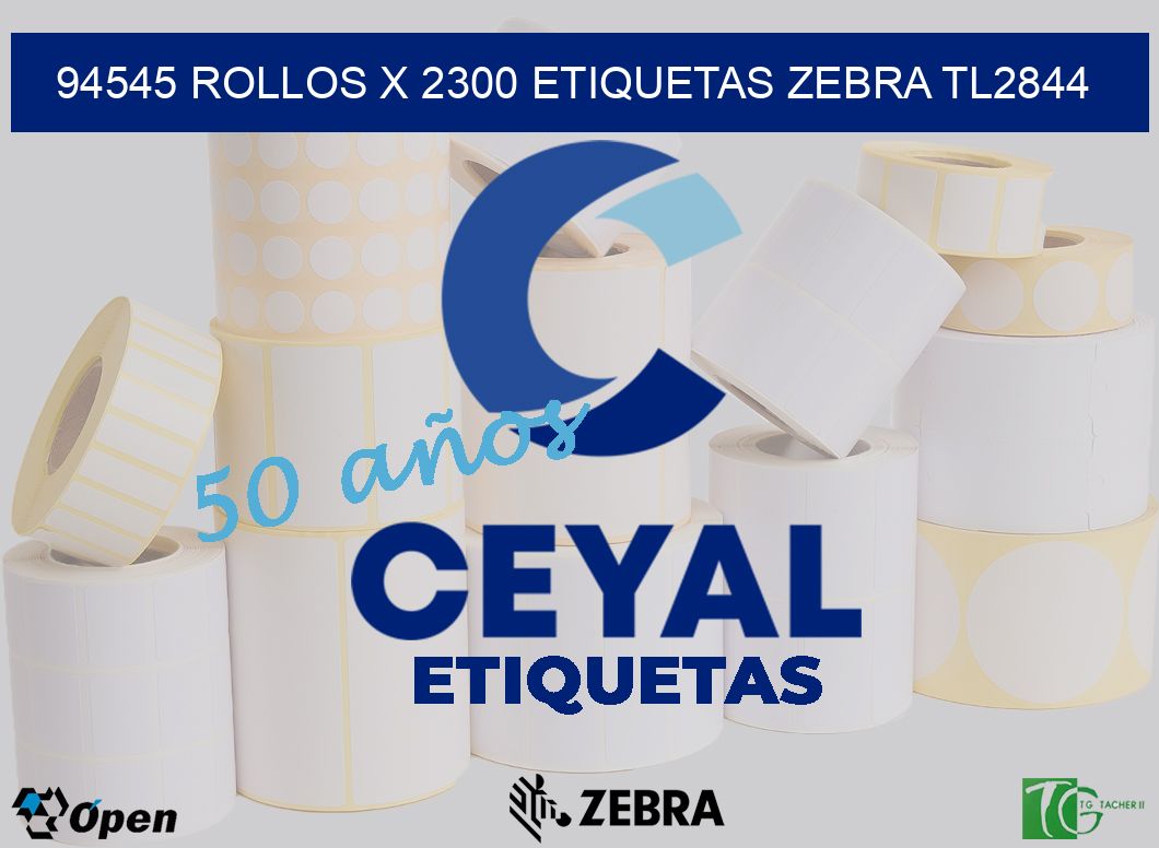 94545 Rollos x 2300 etiquetas zebra tl2844