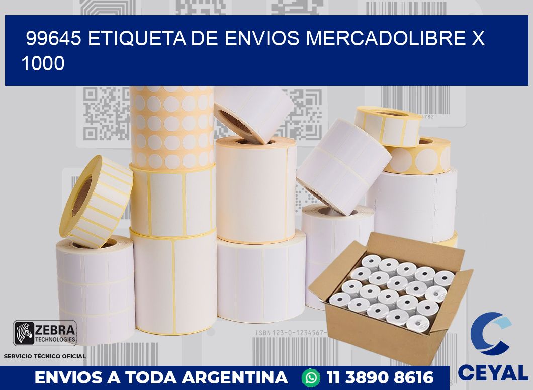 99645 etiqueta de envios mercadolibre x 1000