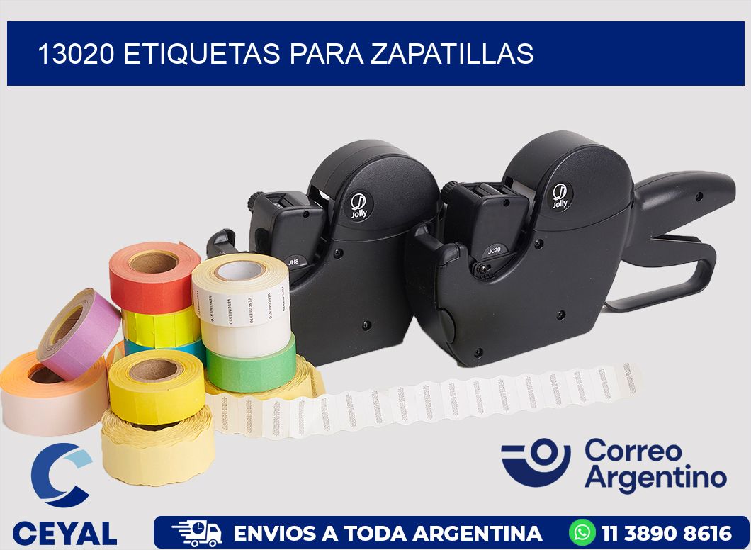 13020 ETIQUETAS PARA ZAPATILLAS