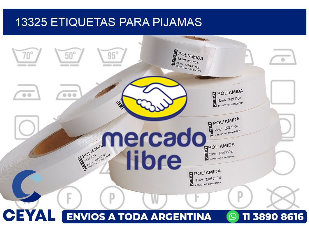 13325 ETIQUETAS PARA PIJAMAS
