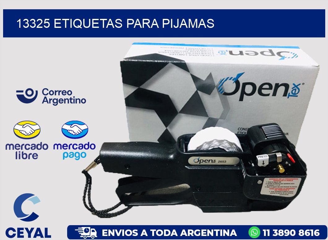 13325 ETIQUETAS PARA PIJAMAS