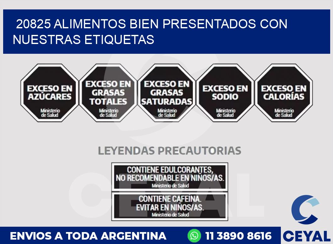 20825 ALIMENTOS BIEN PRESENTADOS CON NUESTRAS ETIQUETAS