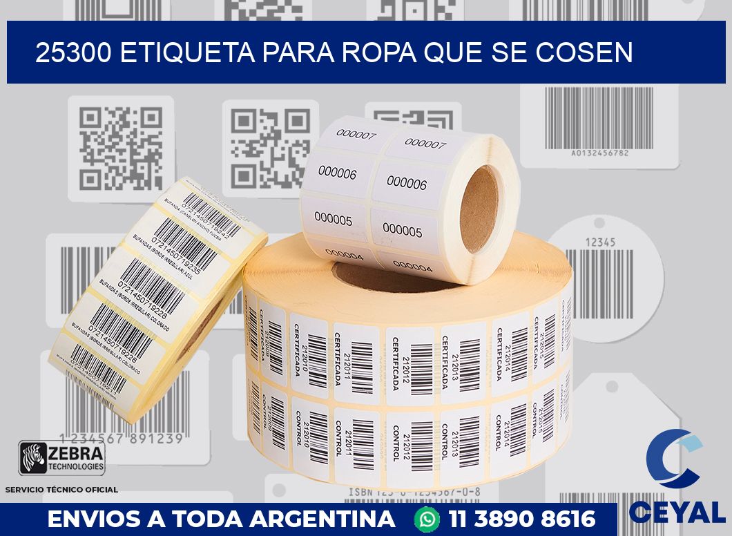 25300 ETIQUETA PARA ROPA QUE SE COSEN