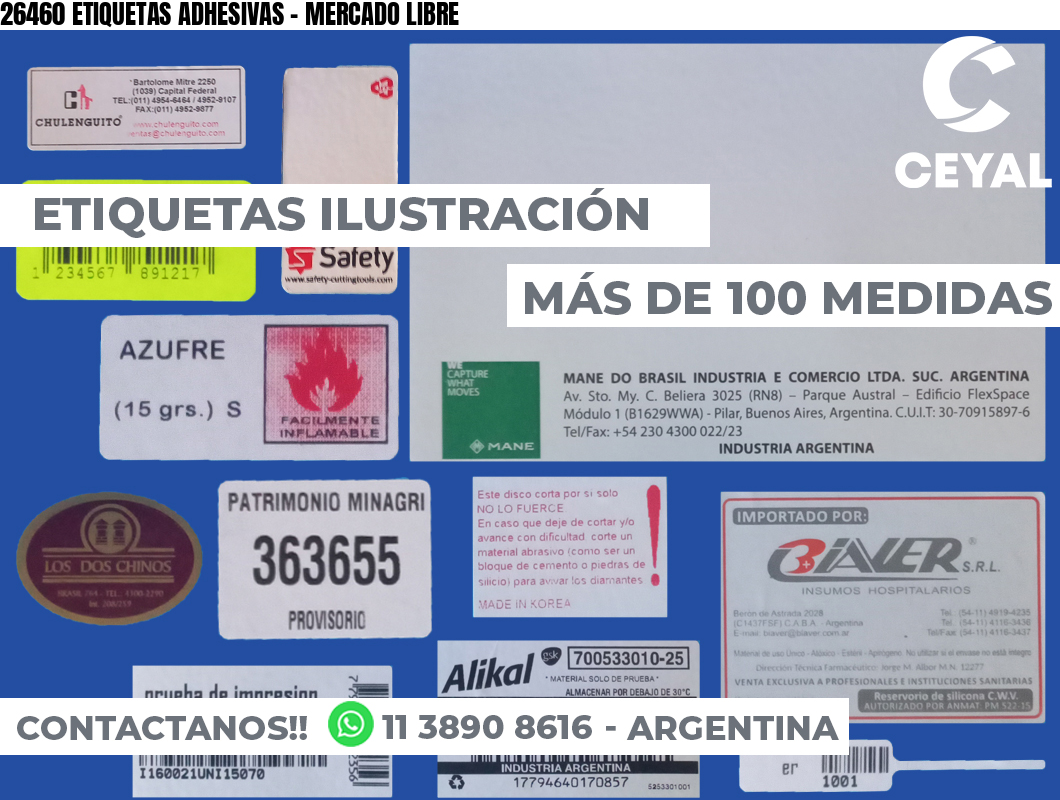 26460 ETIQUETAS ADHESIVAS - MERCADO LIBRE