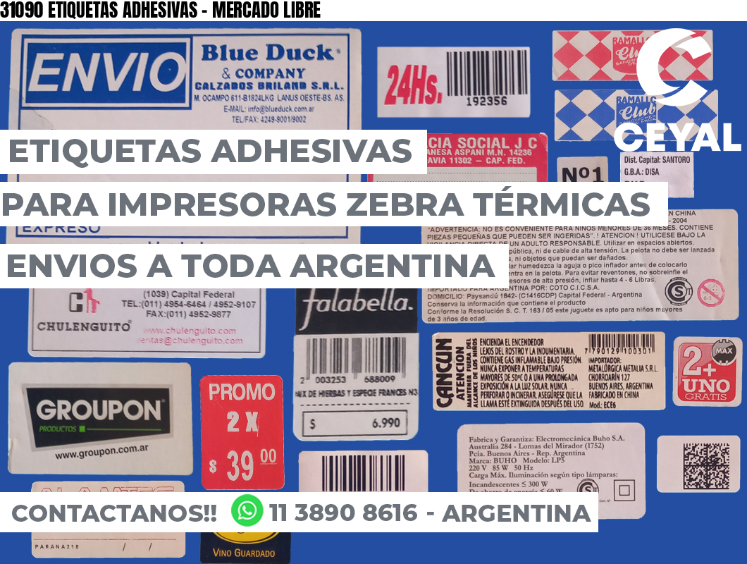 31090 ETIQUETAS ADHESIVAS - MERCADO LIBRE
