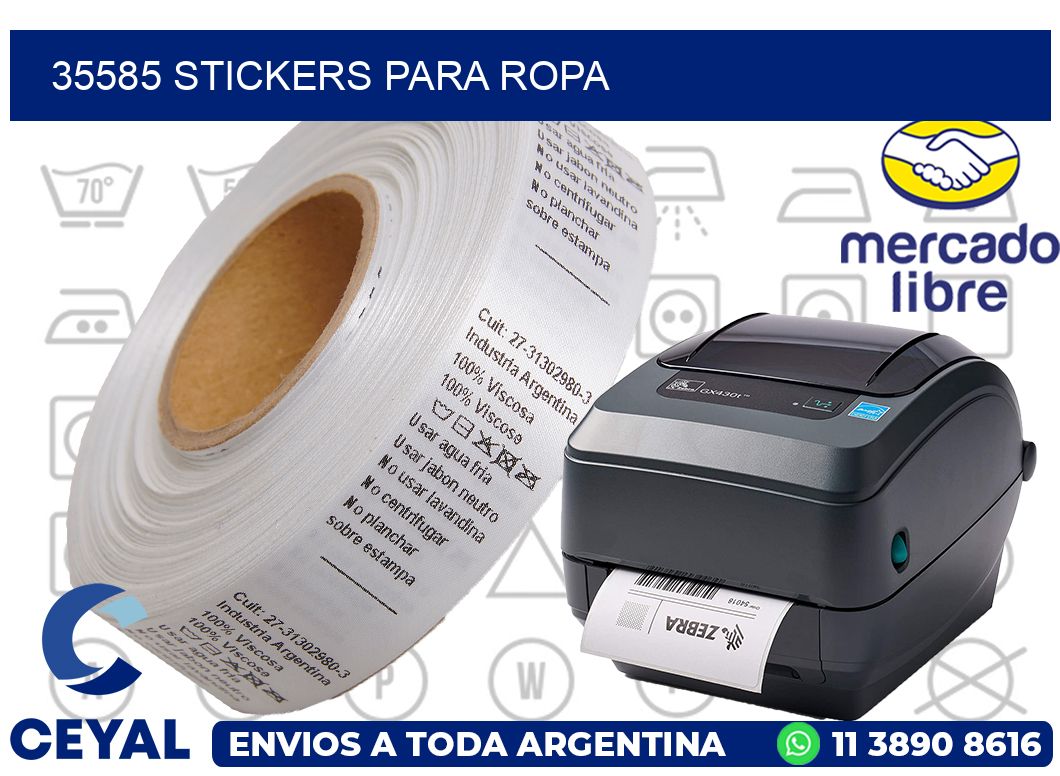 35585 STICKERS PARA ROPA