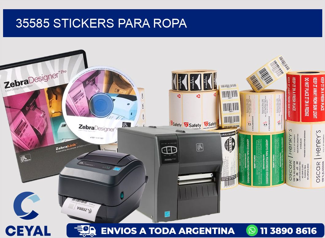 35585 STICKERS PARA ROPA