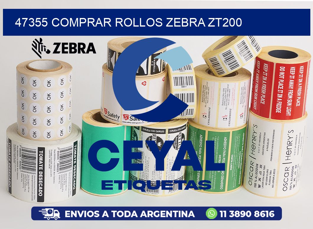 47355 COMPRAR ROLLOS ZEBRA ZT200