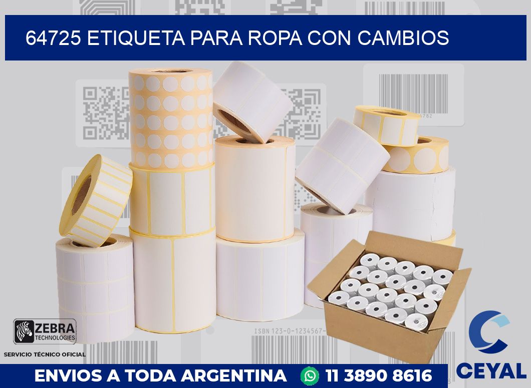 64725 ETIQUETA PARA ROPA CON CAMBIOS