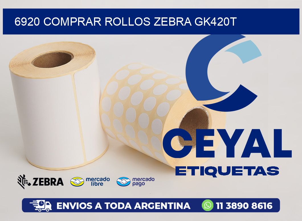 6920 COMPRAR ROLLOS ZEBRA GK420T