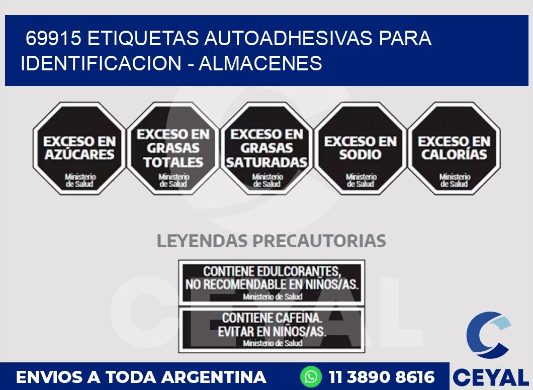 69915 ETIQUETAS AUTOADHESIVAS PARA IDENTIFICACION - ALMACENES