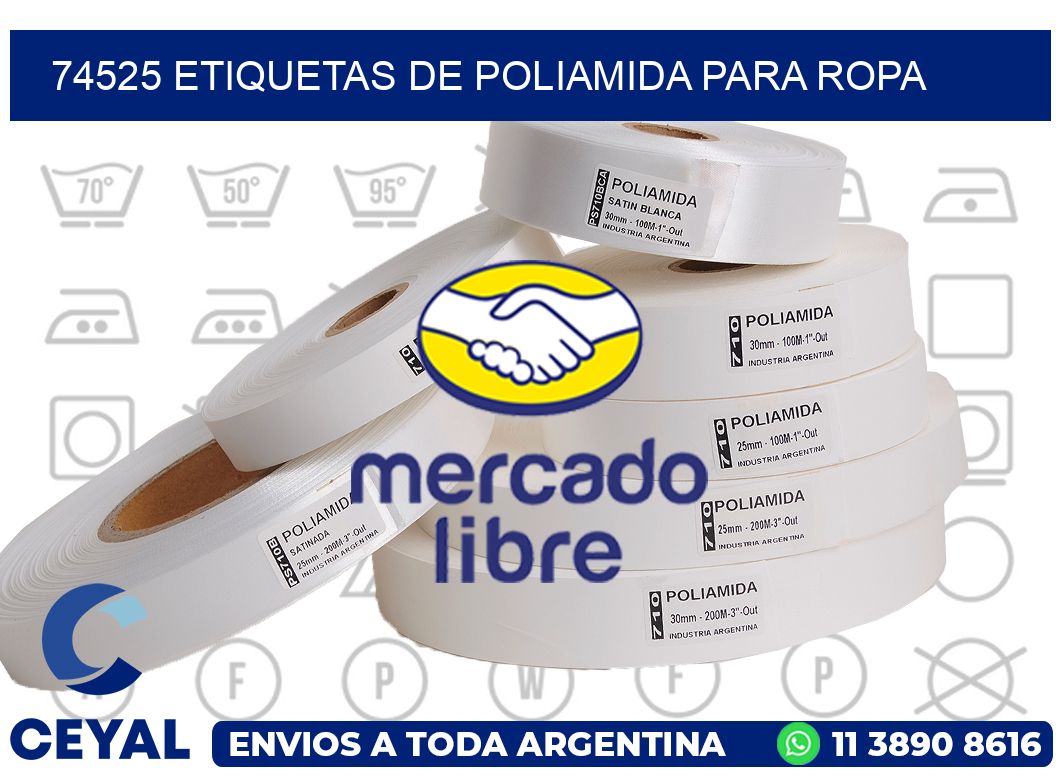 74525 ETIQUETAS DE POLIAMIDA PARA ROPA