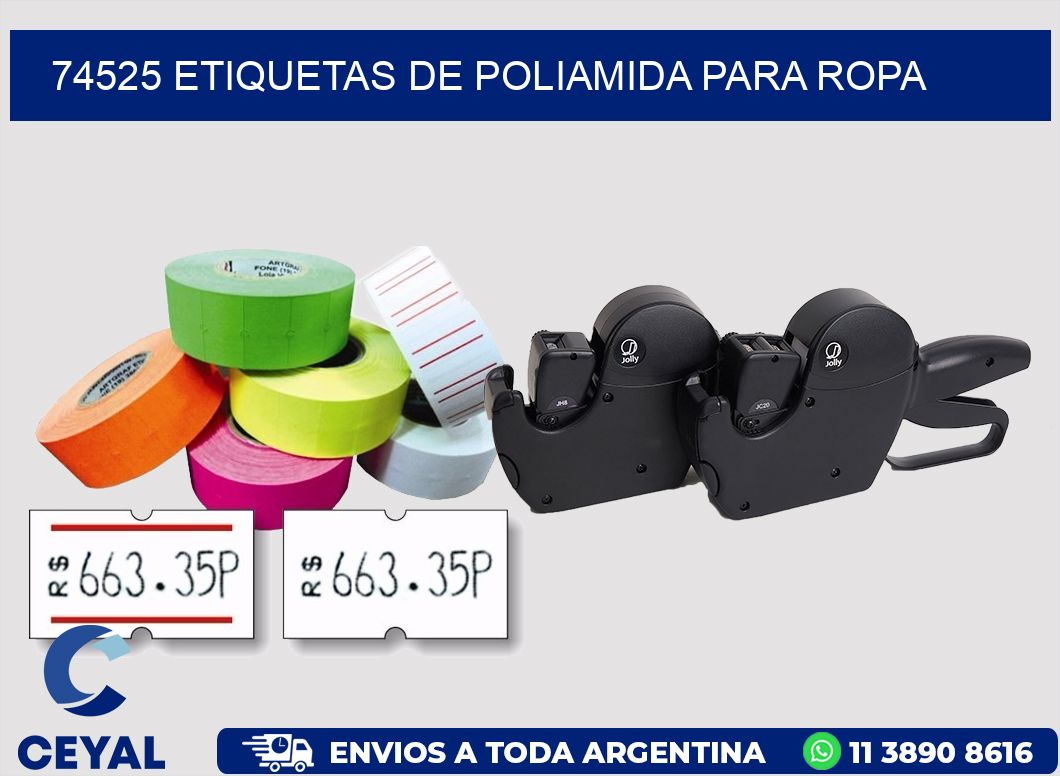 74525 ETIQUETAS DE POLIAMIDA PARA ROPA
