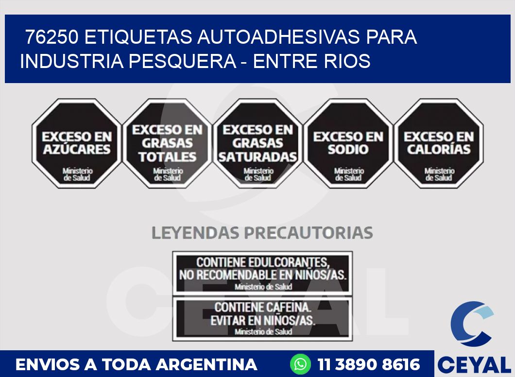 76250 ETIQUETAS AUTOADHESIVAS PARA INDUSTRIA PESQUERA - ENTRE RIOS