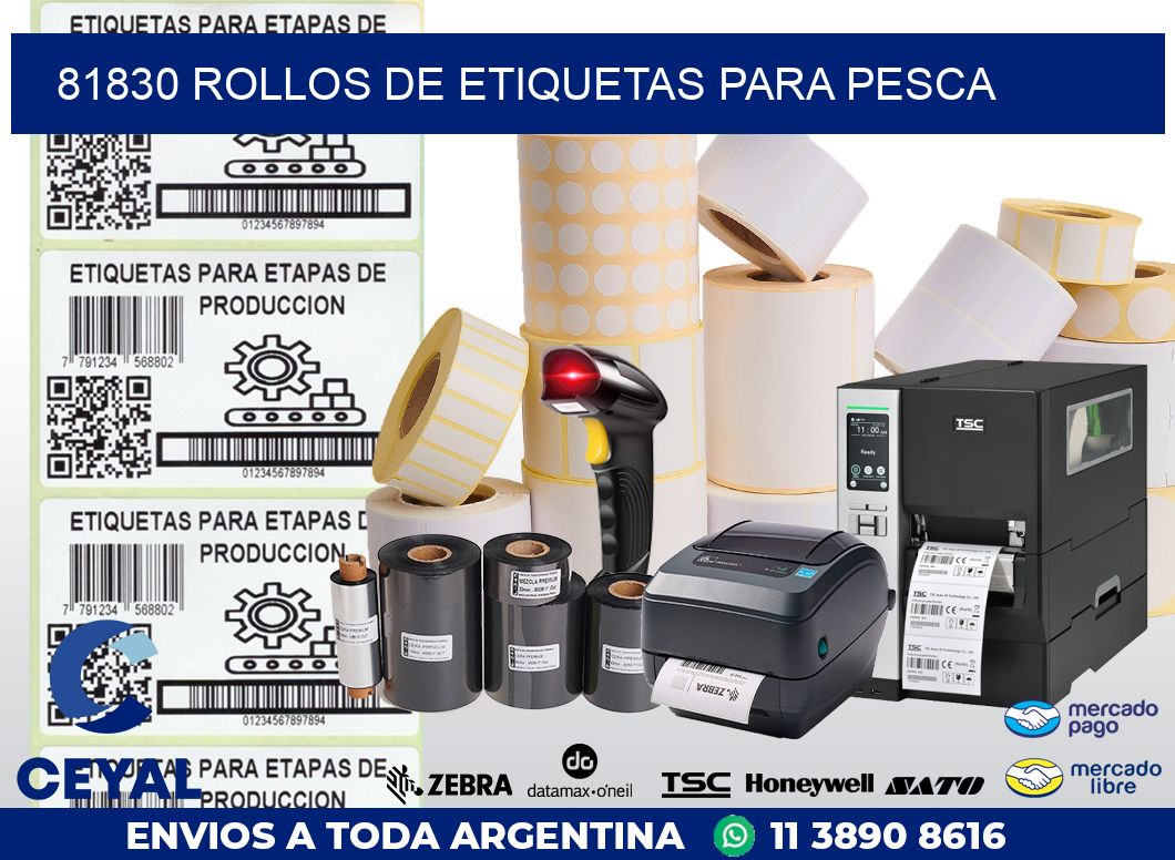 81830 ROLLOS DE ETIQUETAS PARA PESCA