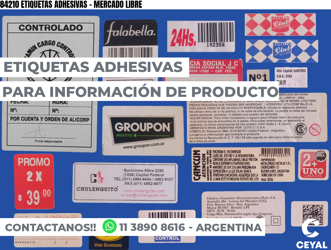 84210 ETIQUETAS ADHESIVAS - MERCADO LIBRE