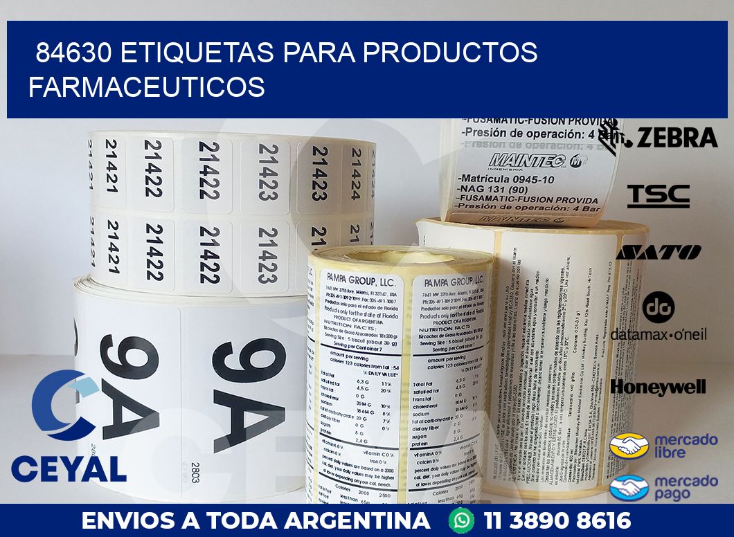 84630 ETIQUETAS PARA PRODUCTOS FARMACEUTICOS