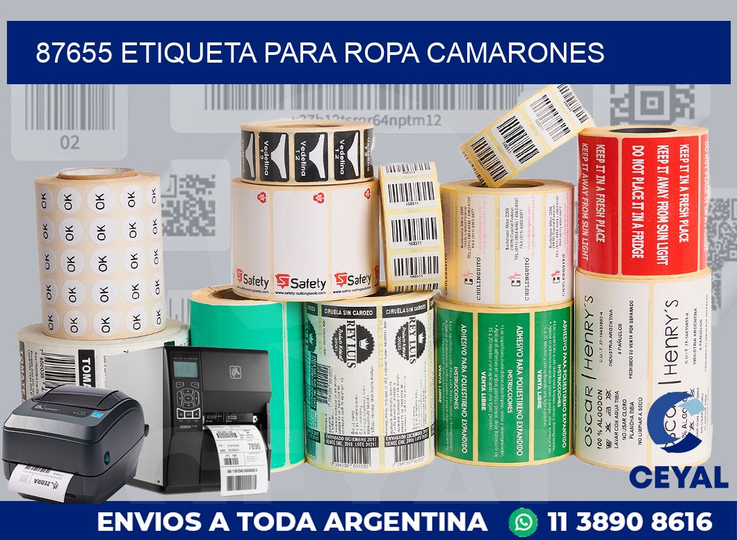87655 ETIQUETA PARA ROPA CAMARONES