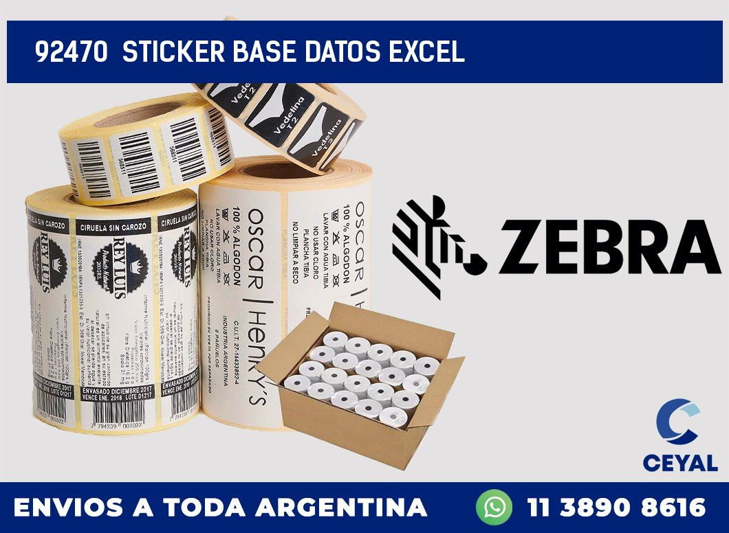 92470 sticker base datos excel