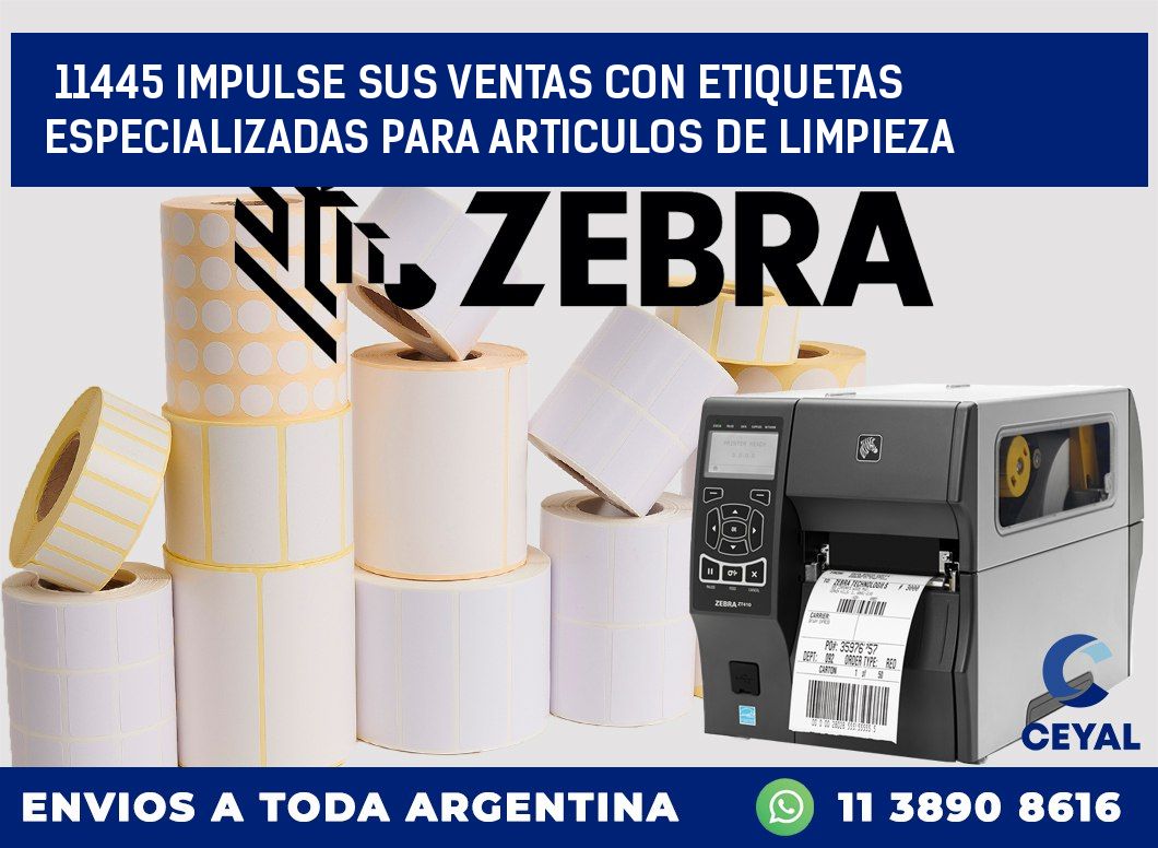 11445 IMPULSE SUS VENTAS CON ETIQUETAS ESPECIALIZADAS PARA ARTICULOS DE LIMPIEZA