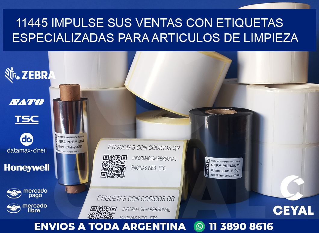 11445 IMPULSE SUS VENTAS CON ETIQUETAS ESPECIALIZADAS PARA ARTICULOS DE LIMPIEZA
