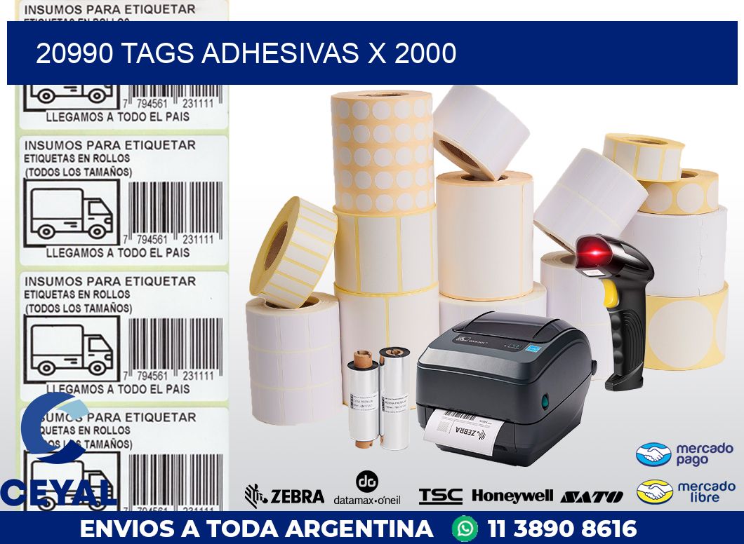 20990 TAGS ADHESIVAS X 2000