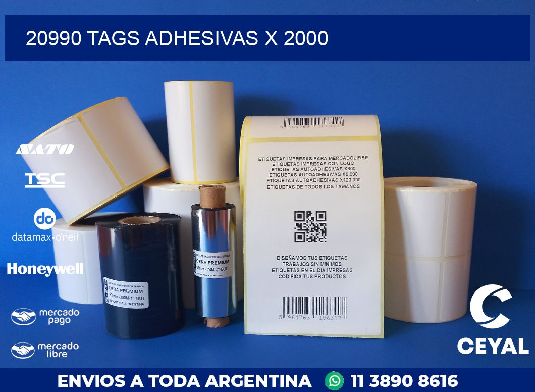 20990 TAGS ADHESIVAS X 2000