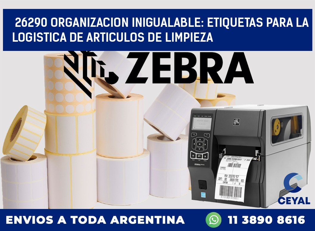 26290 ORGANIZACION INIGUALABLE: ETIQUETAS PARA LA LOGISTICA DE ARTICULOS DE LIMPIEZA