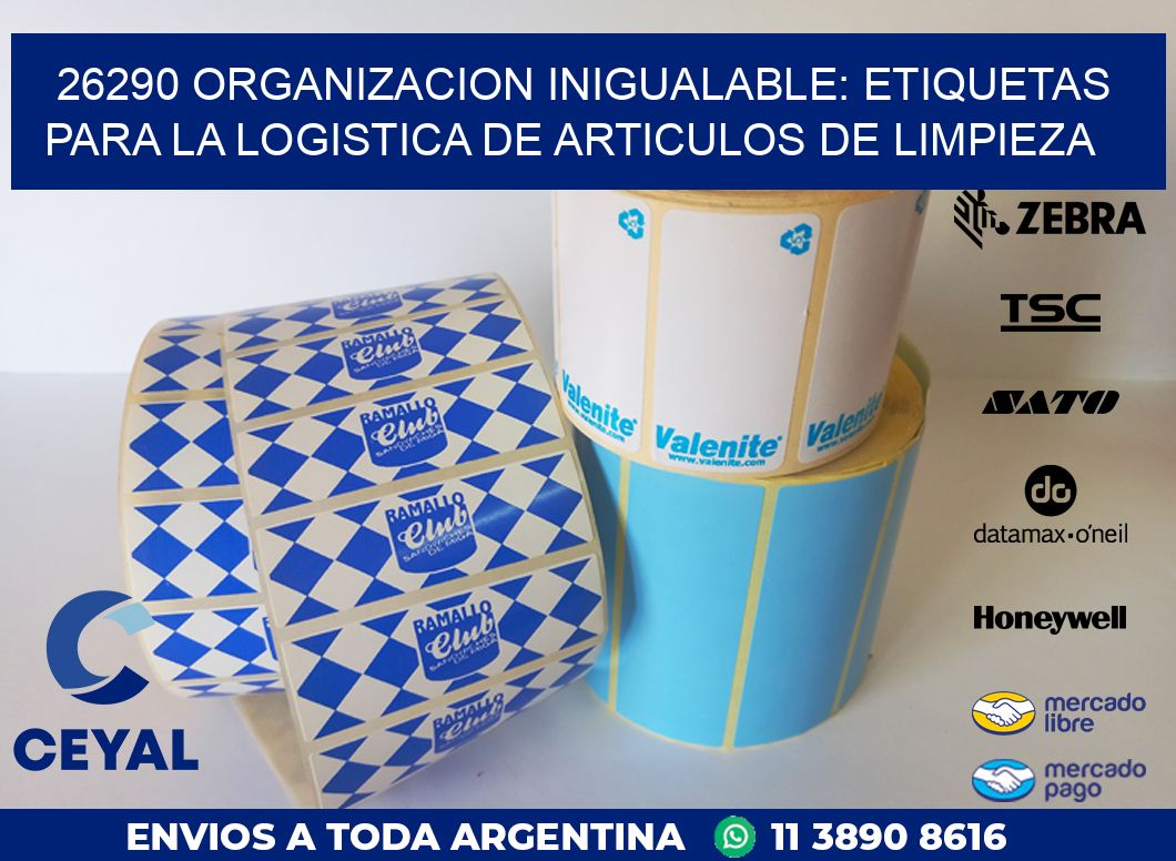 26290 ORGANIZACION INIGUALABLE: ETIQUETAS PARA LA LOGISTICA DE ARTICULOS DE LIMPIEZA