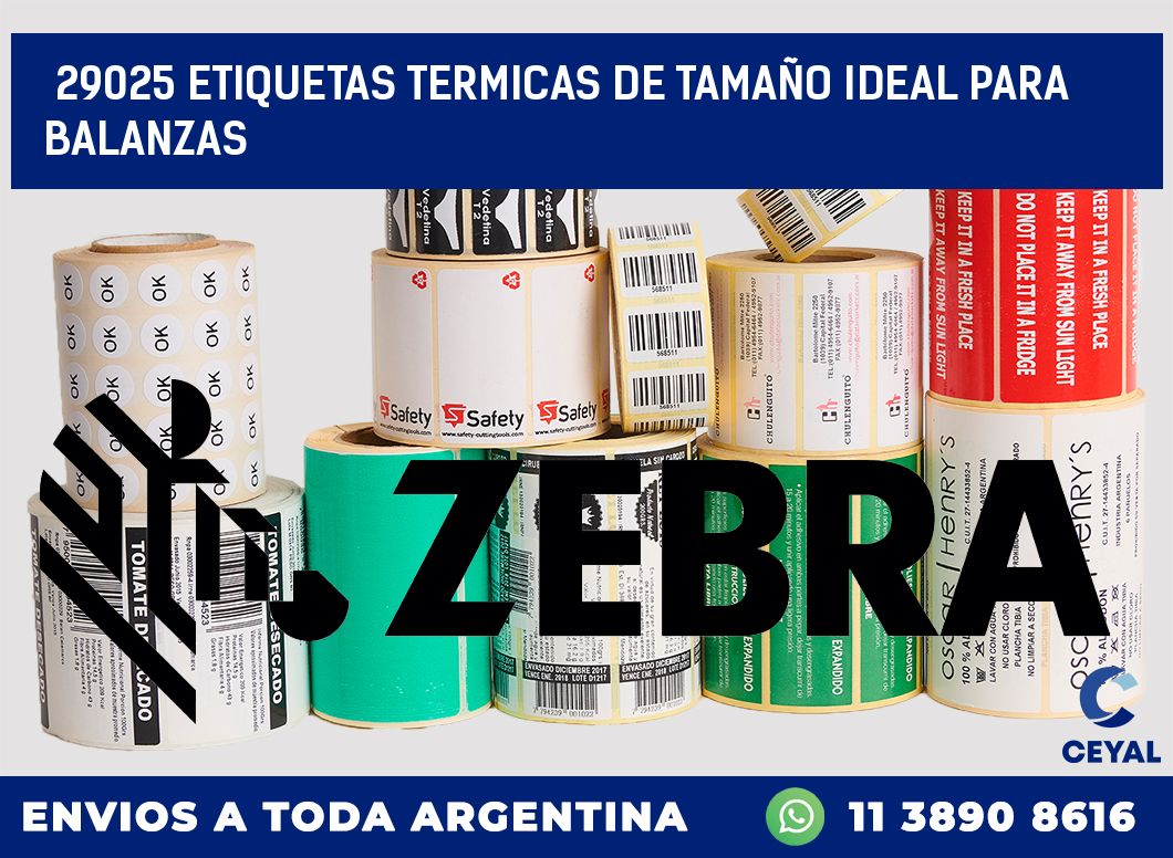 29025 ETIQUETAS TERMICAS DE TAMAÑO IDEAL PARA BALANZAS