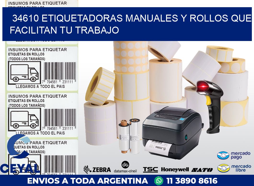 34610 ETIQUETADORAS MANUALES Y ROLLOS QUE FACILITAN TU TRABAJO
