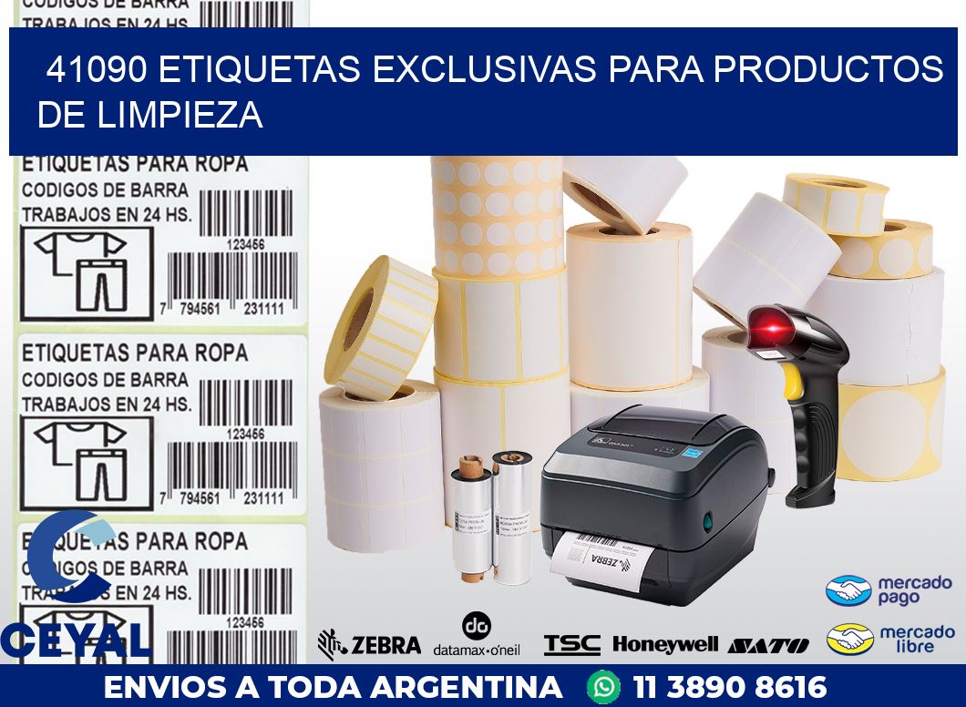 41090 ETIQUETAS EXCLUSIVAS PARA PRODUCTOS DE LIMPIEZA