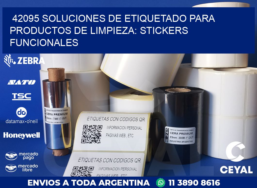42095 SOLUCIONES DE ETIQUETADO PARA PRODUCTOS DE LIMPIEZA: STICKERS FUNCIONALES