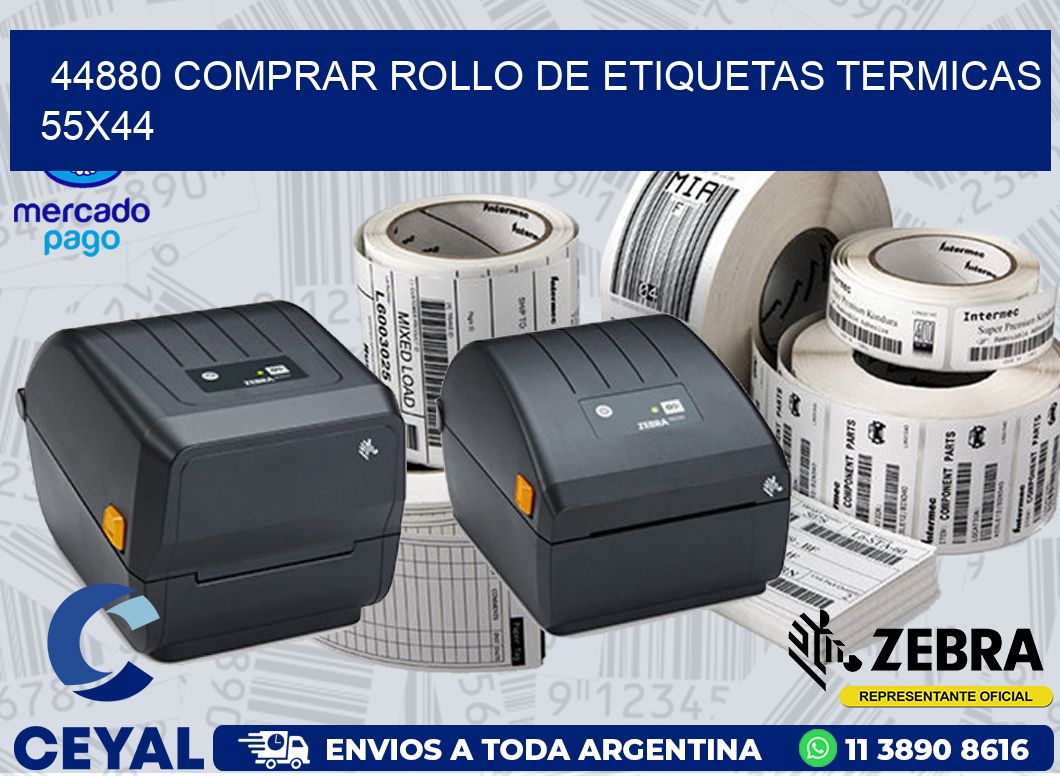 44880 COMPRAR ROLLO DE ETIQUETAS TERMICAS 55X44