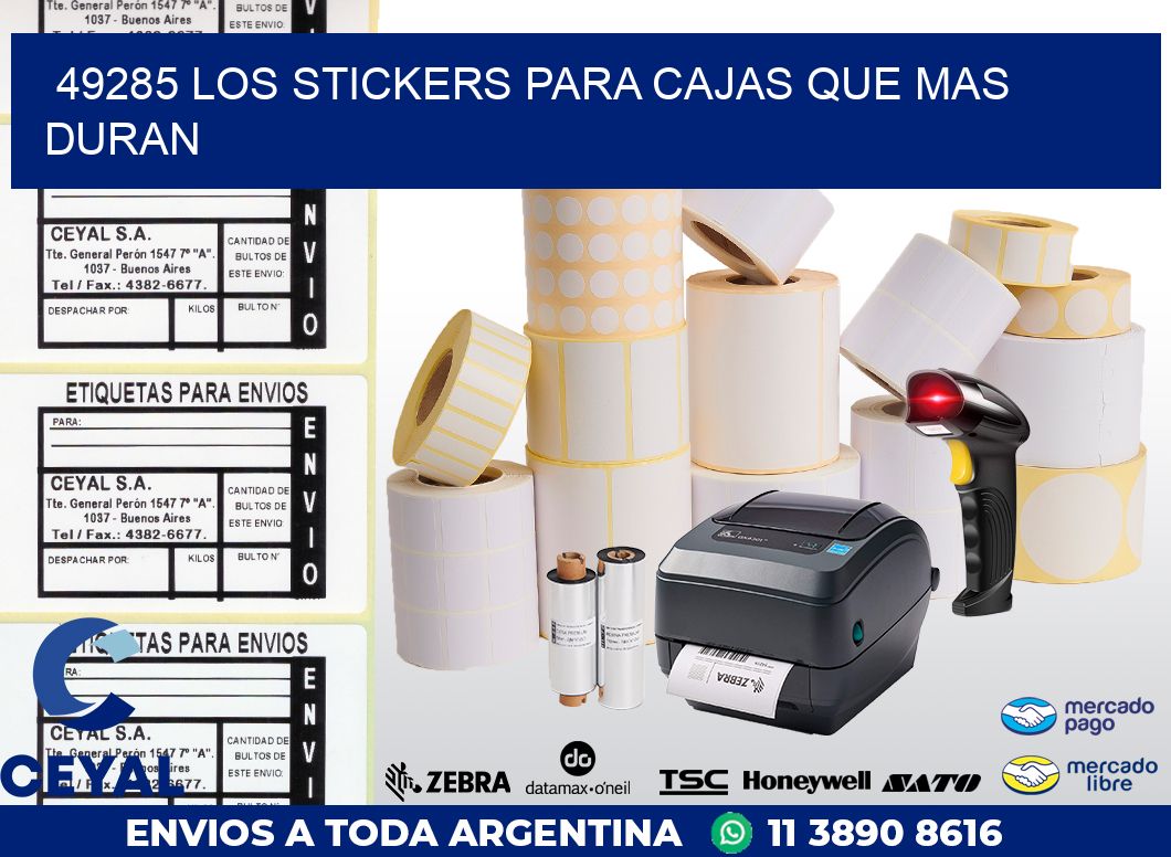 49285 LOS STICKERS PARA CAJAS QUE MAS DURAN