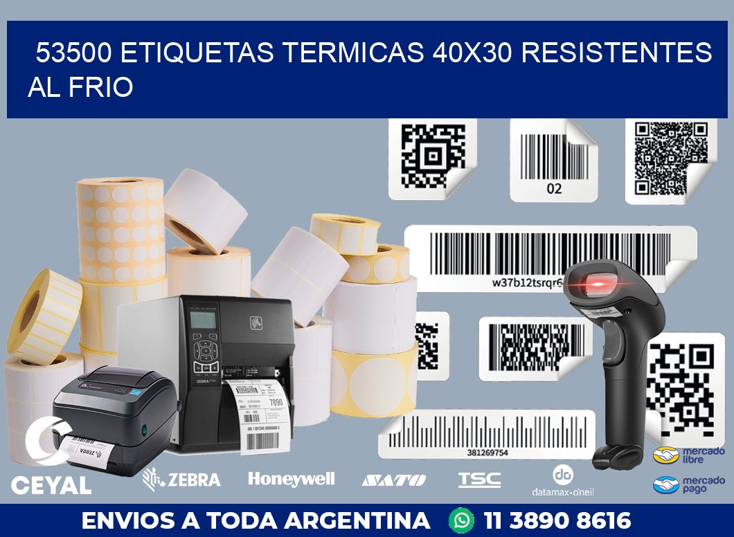 53500 ETIQUETAS TERMICAS 40X30 RESISTENTES AL FRIO