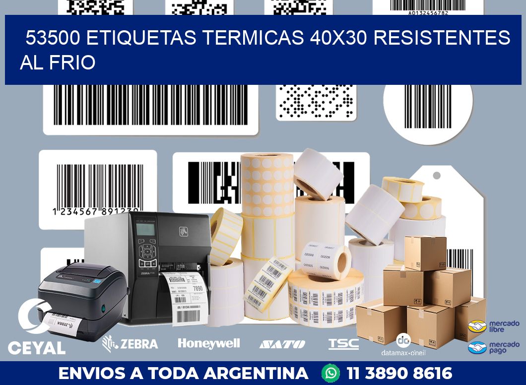 53500 ETIQUETAS TERMICAS 40X30 RESISTENTES AL FRIO