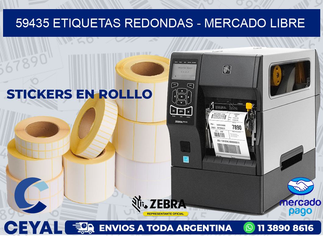 59435 ETIQUETAS REDONDAS - MERCADO LIBRE