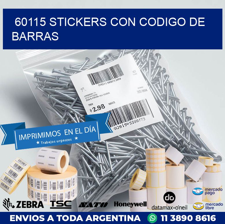 60115 STICKERS CON CODIGO DE BARRAS