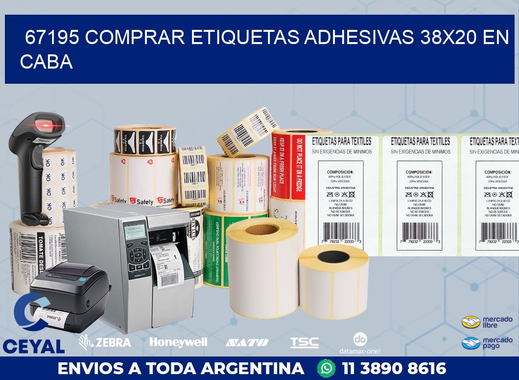 67195 COMPRAR ETIQUETAS ADHESIVAS 38X20 EN CABA