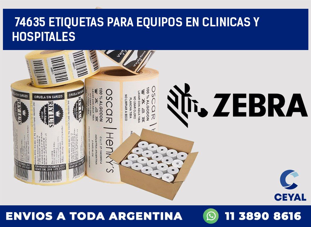 74635 ETIQUETAS PARA EQUIPOS EN CLINICAS Y HOSPITALES