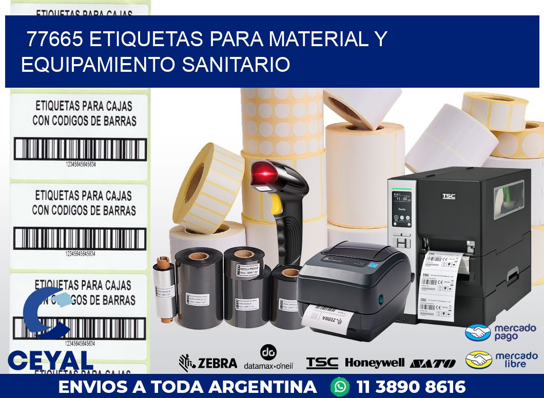 77665 ETIQUETAS PARA MATERIAL Y EQUIPAMIENTO SANITARIO