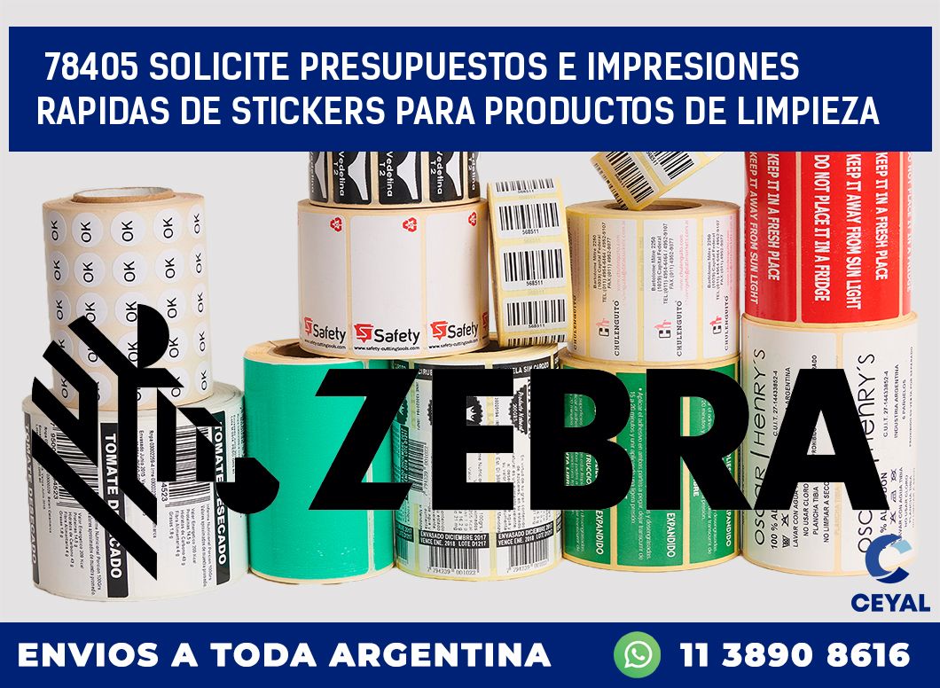 78405 SOLICITE PRESUPUESTOS E IMPRESIONES RAPIDAS DE STICKERS PARA PRODUCTOS DE LIMPIEZA