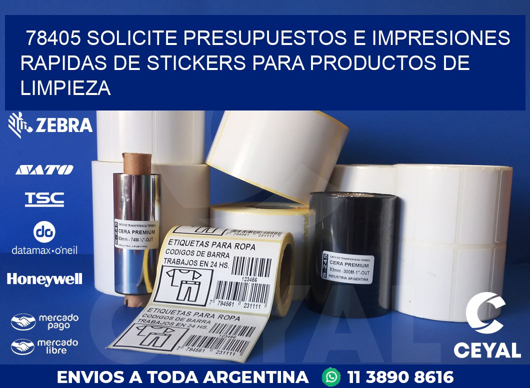 78405 SOLICITE PRESUPUESTOS E IMPRESIONES RAPIDAS DE STICKERS PARA PRODUCTOS DE LIMPIEZA