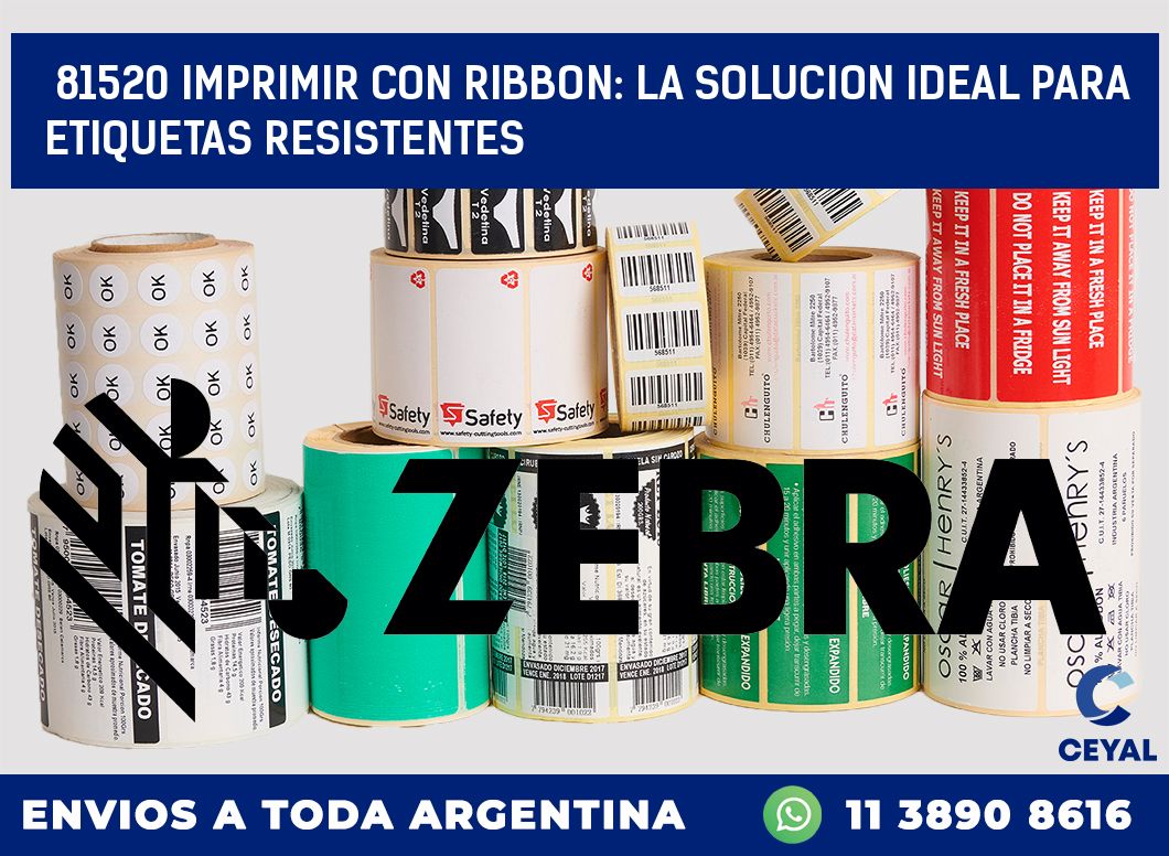 81520 IMPRIMIR CON RIBBON: LA SOLUCION IDEAL PARA ETIQUETAS RESISTENTES