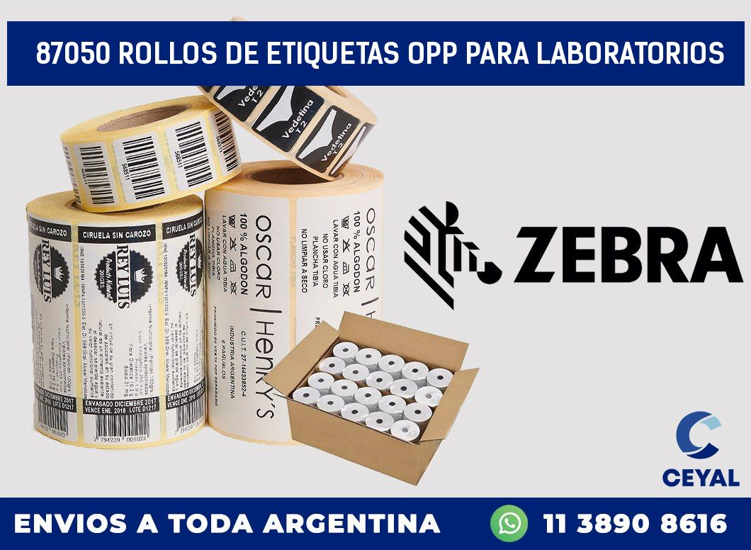 87050 ROLLOS DE ETIQUETAS OPP PARA LABORATORIOS