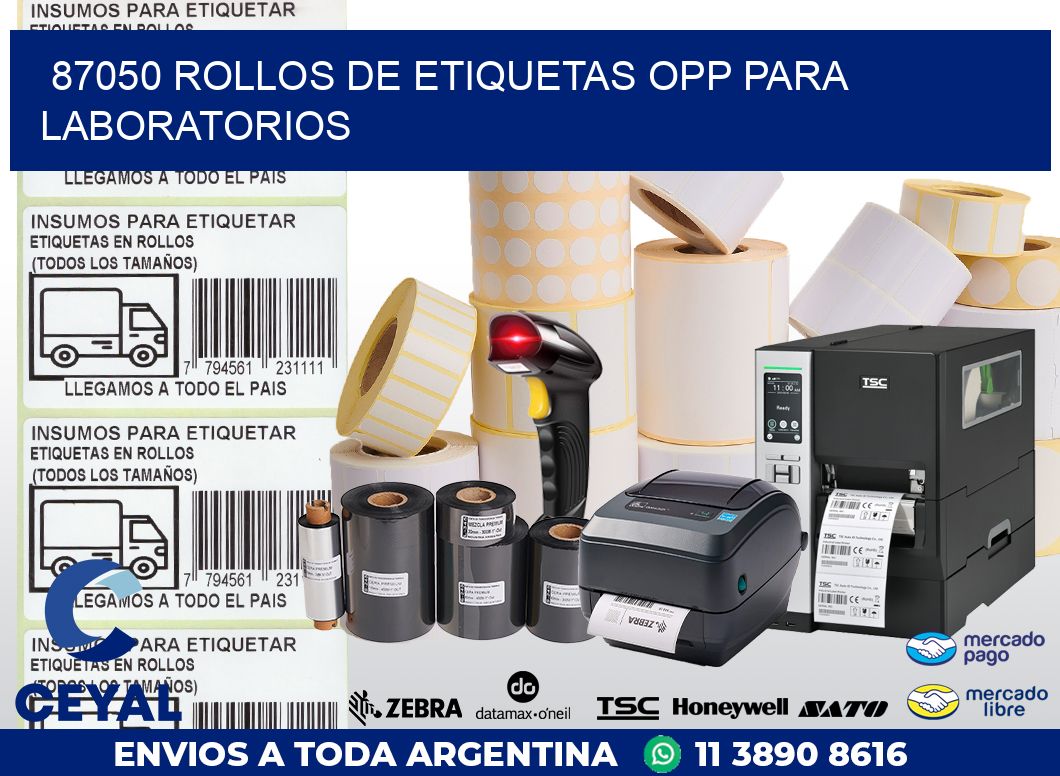 87050 ROLLOS DE ETIQUETAS OPP PARA LABORATORIOS